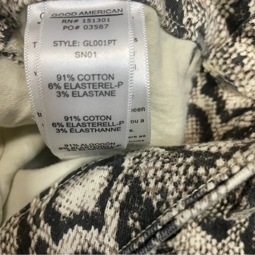 Good American Good Legs Cropped Python Print Jeans - image 8